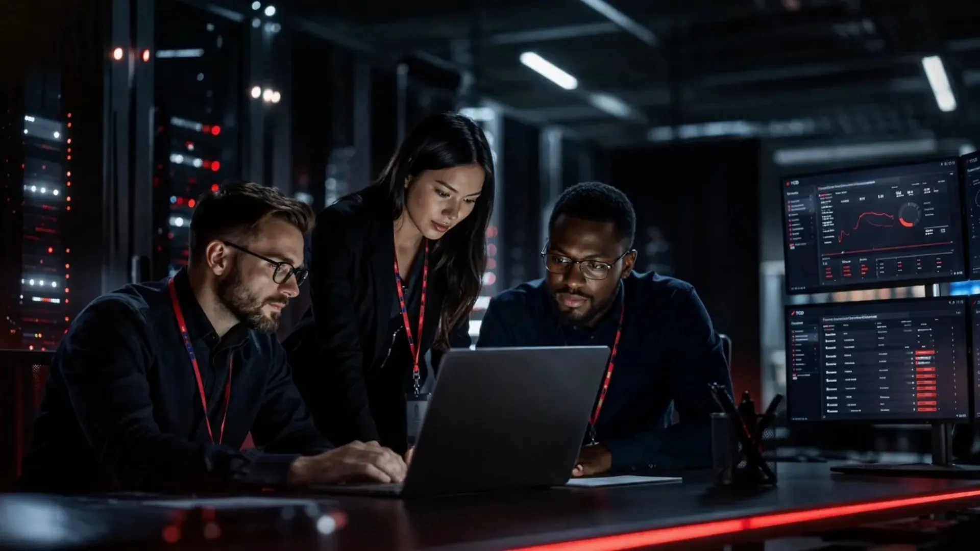 IT team managing secure thin client software platform with centralized endpoint management and monitoring dashboards for virtual desktop infrastructure across Citrix, Omnissa, and Windows 365
